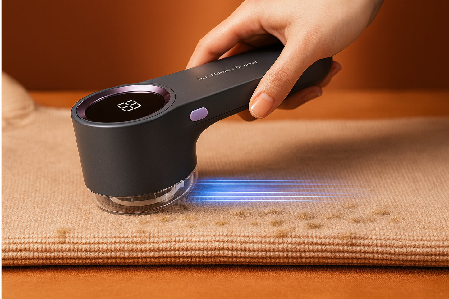 Eliminador de Pelusas Eléctrico Digital LED - Recargable USB con 3 Velocidades